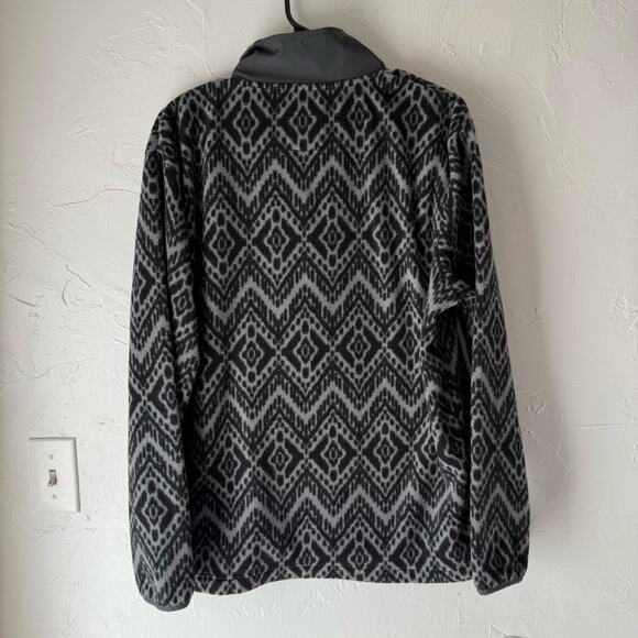 Hooey Men's Size Small Gray Aztec Half Zip Fleece Pullover Sweater - Picture 6 of 8